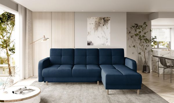 Wohnideebilder Roxi Dunkelblau Ecksofas & Eckcouches CO-ROX-U-40NU
