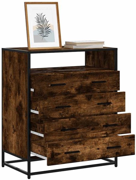 vidaXL Schubladenschrank Räuchereiche 70x41x83,5 cm Holzwerkstoff 849091