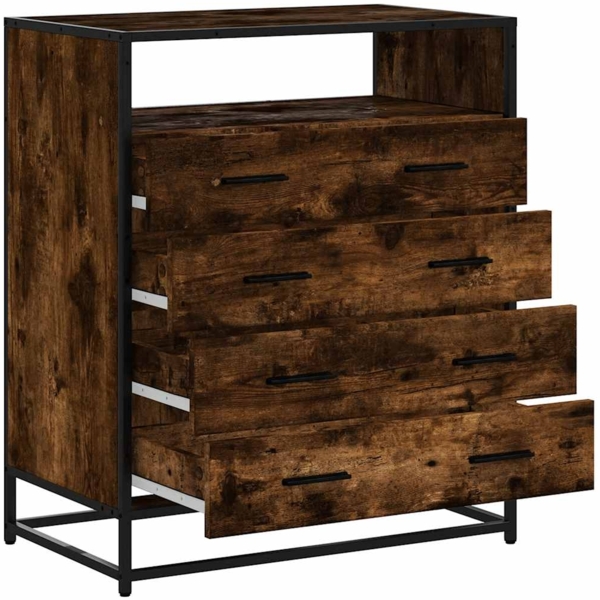 vidaXL Schubladenschrank Räuchereiche 70x41x83,5 cm Holzwerkstoff 849091 Bild 4