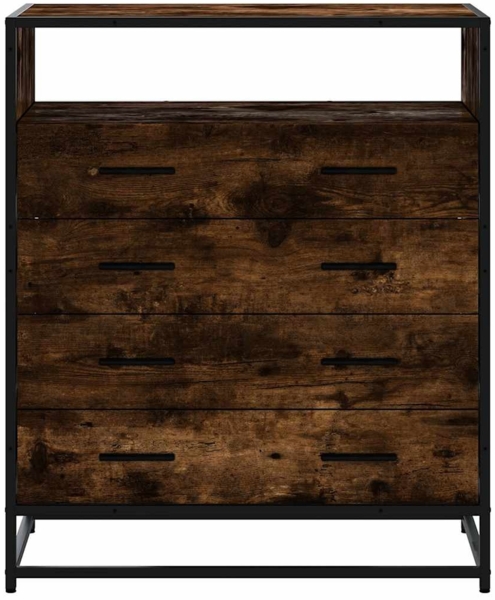 vidaXL Schubladenschrank Räuchereiche 70x41x83,5 cm Holzwerkstoff 849091 Bild 3