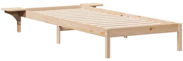 vidaXL Bettgestell mit Nachttischen Natur 100 x 220 cm 873244