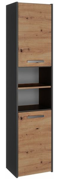ibonto HOCHSCHRANK ANTHRAZIT – ARTISAN-EICHE 30x40x170cm (H 170 x T 30 x B 40 cm)