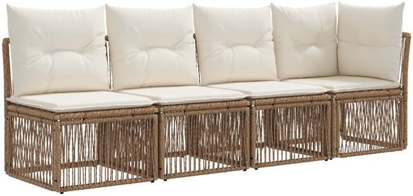 vidaXL Gartensofa-set 11 pcs Beige Poly-Rattan 3434883 Bild 4