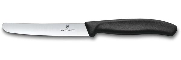 Victorinox Tafelmesser Swiss Classic ohne Wellenschliff rostfrei - Swiss Made - Schwarz