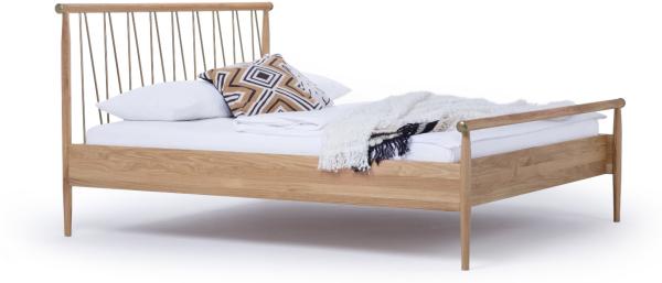 Dico Massivholz Bettrahmen Kernbuche geölt / Metall gold glänzend Lara 490.00 Größe: 180x200 cm