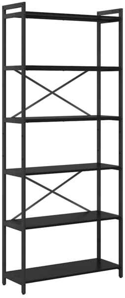 vidaXL Bücherregal Schwarz Eichen-Optik 80 x 30 x 188 cm Holzwerkstoff 868407 Bild 1