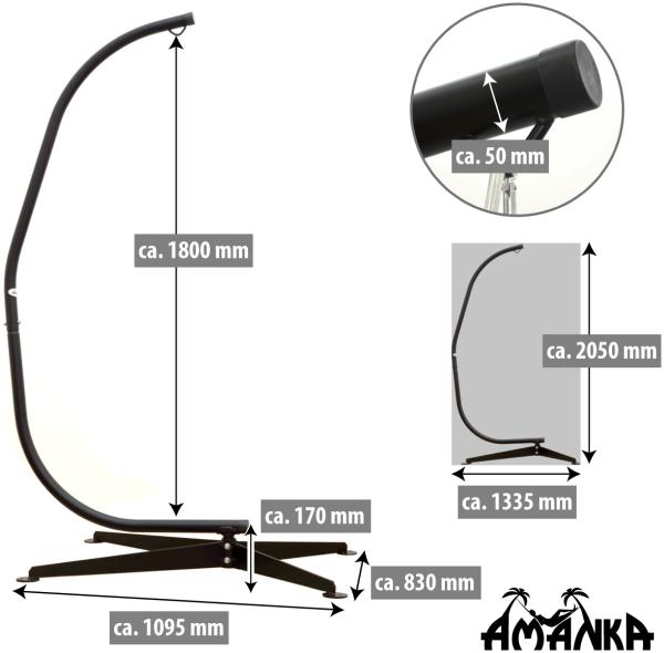 Komplettset Babywiege mit Gestell - Federwiege bis 15kg - Ständer 205cm