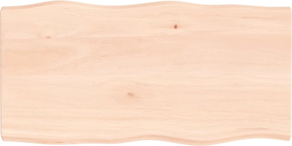 vidaXL Tischplatte 100x50x(2-4) cm Massivholz Unbehandelt Baumkante 363885