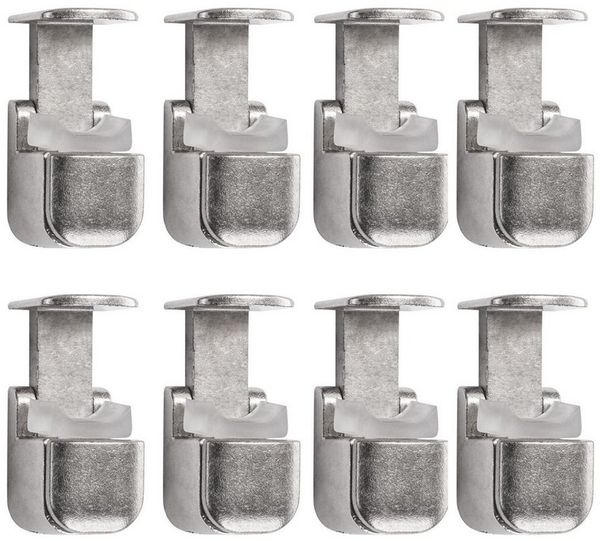 SO-TECH® Wandregalhalter Glasbodenträger E410 / E420 Fachbodenträger Schrankbodenträg, 8-tlg, verzinkt, mit Kippsicherung