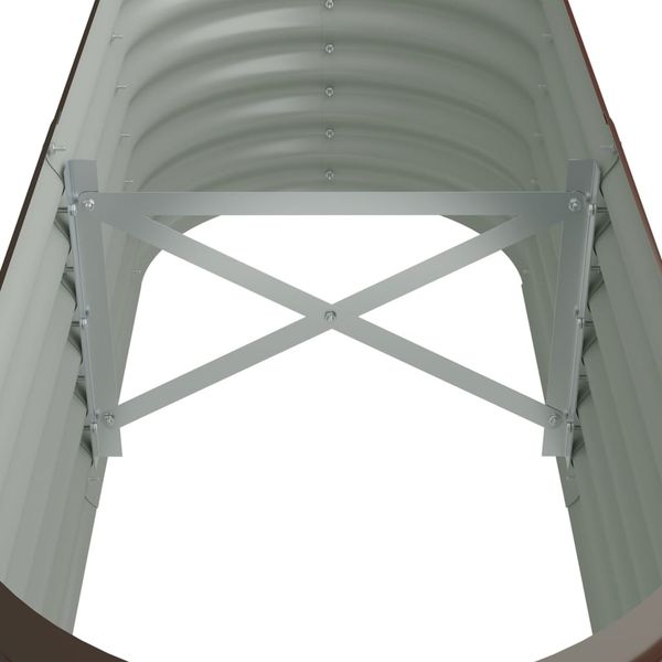 vidaXL Hochbeet Verzinkter Stahl 114x40x36 cm Braun 318865 Bild 5