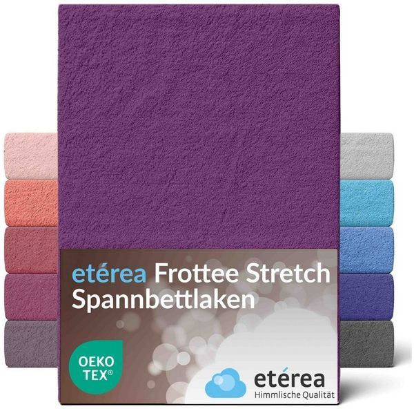 etérea Frottee Spannbettlaken 140x200 - 160x200 cm Pflaume
