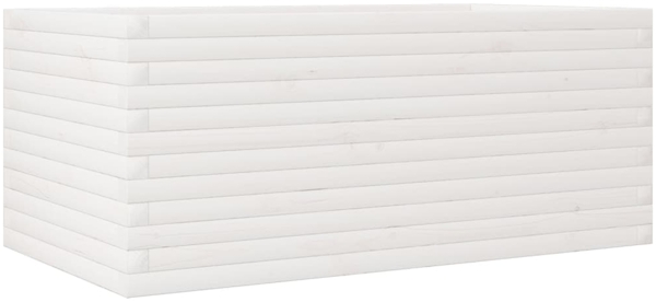 vidaXL Pflanzkübel Weiß 110x60x46 cm Massivholz Kiefer 3282460