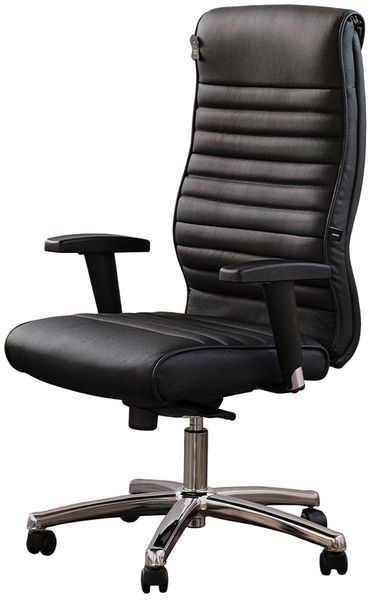 KAWOLA Bürostuhl ALEXIS Schreibtischstuhl Leder schwarz 110 x 72 x 72 cm Bild 3