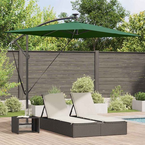 vidaXL Sonnenschirm Grün 294 x 200 x 270 cm Polyester und Aluminium 42003392