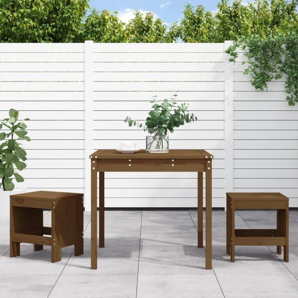 vidaXL 3-tlg. Garten-Bistro-Set Honigbraun Massivholz Kiefer 3157706