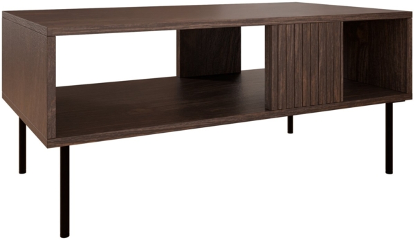 Couchtisch Trigev mit Regal (Farbe: Nuss Warmia)