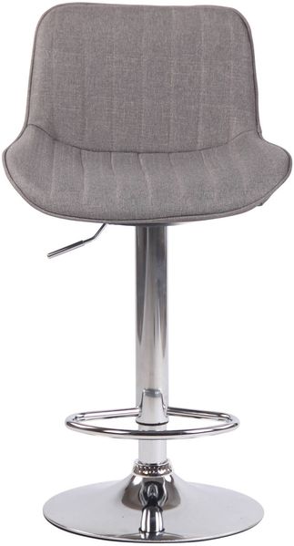 2er Set Barhocker Lentini, drehbar, Grau, Chrom, Stoff Bild 3