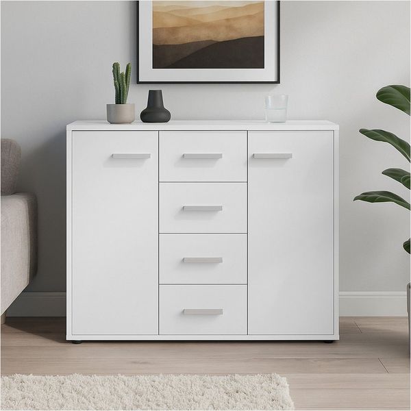HTI-Line Kommode Kommode Nina mit 4 Schubladen (Stück, 1 St, 1 Kommode), Anrichte Sideboard Schrank