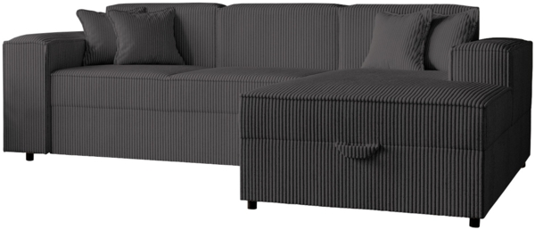 Ecksofa Santos L Cord (Farbe: Poso 34, Seite: Rechts)