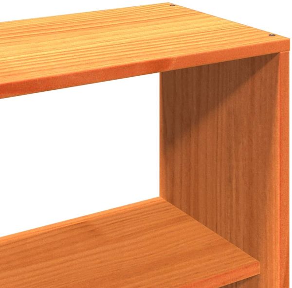 vidaXL Massivholzbett ohne Matratze Wachsbraun 140x190 cm Kiefernholz 3323469 Bild 10