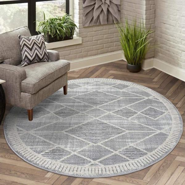 Carpet City Teppich FLAIR178, rund, Höhe: 11 mm, Kurzflor-Teppich, Skandi-Stil