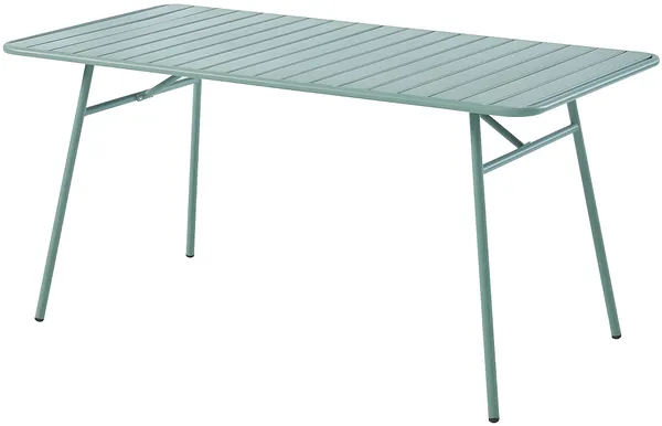Vente-unique - MIRMANDE Garden dining set Metall Grün - B 80 cm x H 74,5 cm x L 160 cm