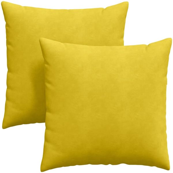 vidaXL Sofakissen 2 Stück Gelb 80 x 80 cm Cordstoff 42014064 Bild 2