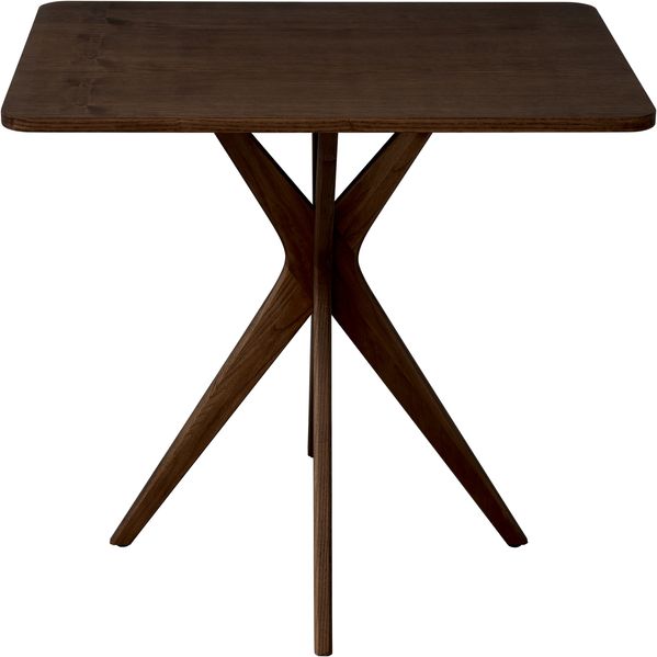 Ragaba kleiner rechteckiger Esstisch, Esche & MDF Eschenholzfurnier, 80x55 cm, Walnussbeize