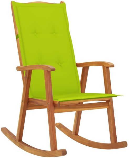 vidaXL Schaukelstuhl mit Auflagen Massivholz Akazie 3064190