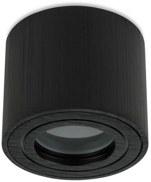 Sweet LED Aufbauleuchte flach schwarz Deckenspots Aluminium IP44 für Bad & Küche, ohne Leuchtmittel, Aufbaustrahler LED, Aufbauspot, Deckenstrahler