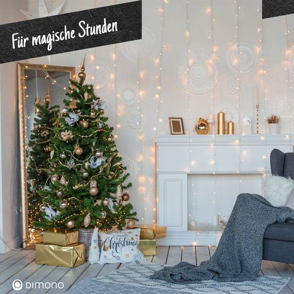 Dimono Künstlicher Weihnachtsbaum DIMONO - Dekorativer XXL Weihnachtsbaum mit Ständer und Stecksystem, Christbaum, Naturgetreuer Tannenbaum mit wunderschönen Baumspitzen