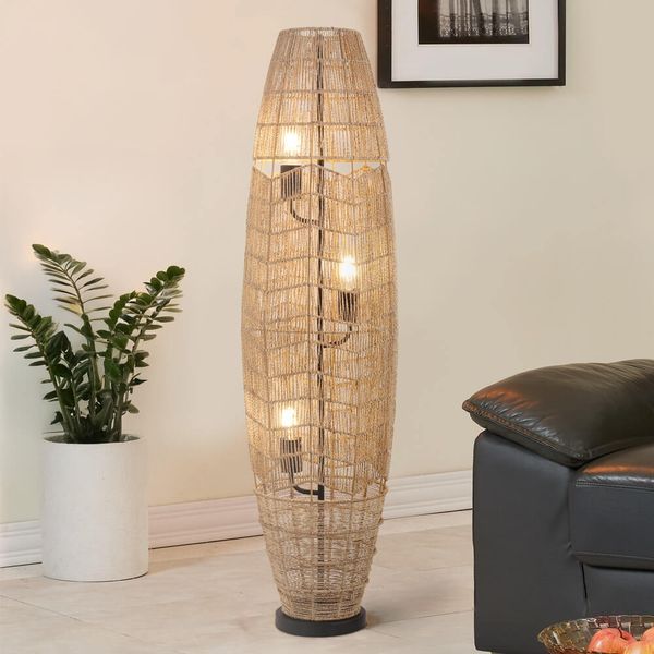 HOME DELUXE Stehlampe aus Jute KIKO - Natur