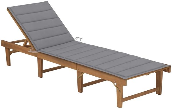vidaXL Klappbare Sonnenliege mit Auflage Akazie Massivholz 3064165