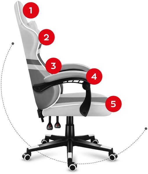 Drehstuhl Force 4. 4 Weiß Grau Bild 10