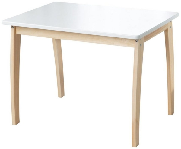 roba Kindertisch - Massivholz & MDF - HxBxT: 56 x 76 x 52 cm - Weiß / Natur