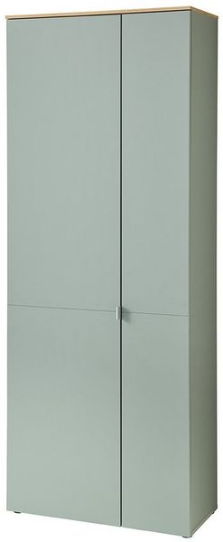Lomadox Schuhschrank BLISS-36 grün matt Flurschrank Schrank Garderobe 78x201,2x37,4 cm
