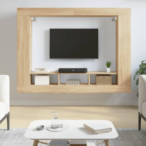 vidaXL TV-Schrank Sonoma-Eiche 152x22x113 cm Holzwerkstoff