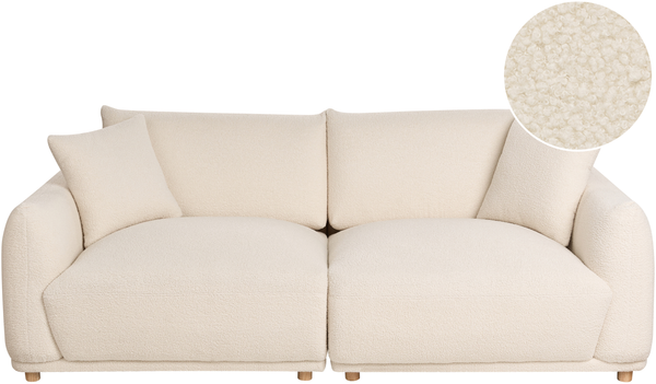 Sofa 3-Sitzer JUBEK Bouclé Cremeweiß