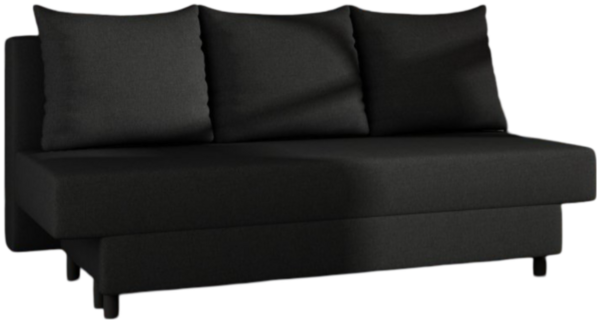 Designer Sofa Anisa mit Schlaffunktion Schwarz