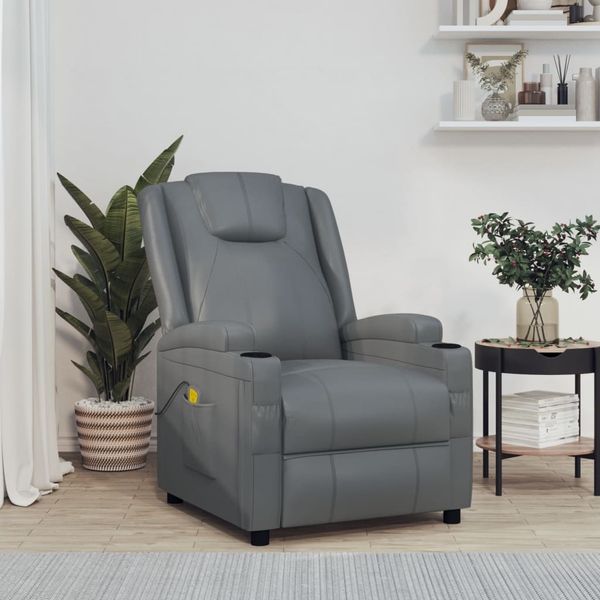 vidaXL Massagesessel Anthrazit Kunstleder 342715