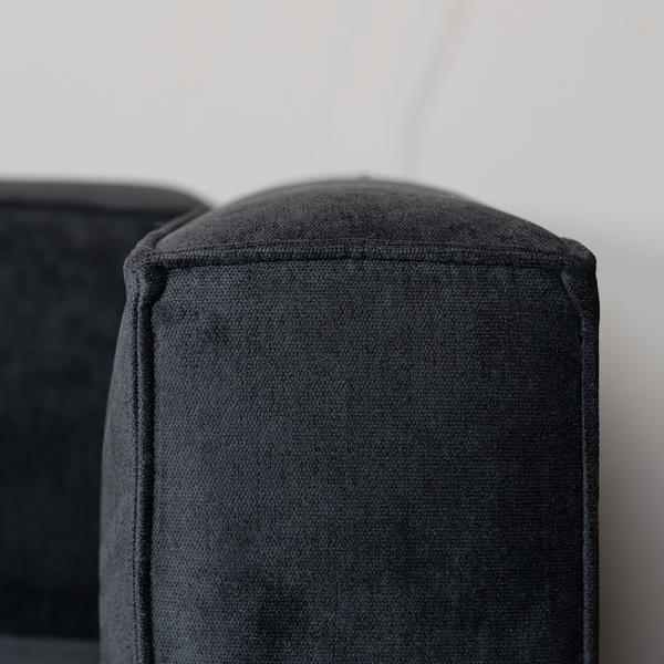 Bronx71 Sofa 3-Sitzer Memphis Stoff schwarz Bild 5