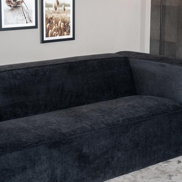Bronx71 Sofa 3-Sitzer Memphis Stoff schwarz Bild 4