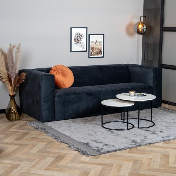 Bronx71 Sofa 3-Sitzer Memphis Stoff schwarz Bild 2