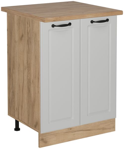 Küchenunterschrank R-Line Weiß Landhaus 60 cm , AP Eiche Vicco