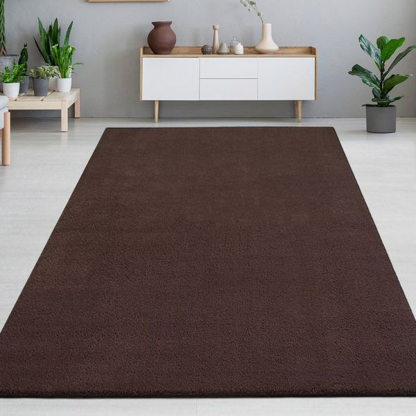 Carpetia Teppich Uni, rechteckig, Höhe: 16 mm, super soft & flauschig mit extra dichter Florstruktur