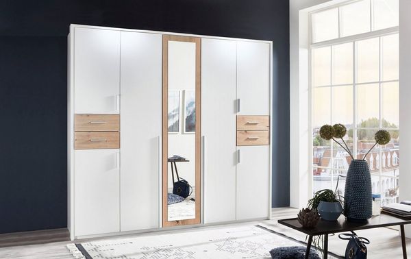 Kleiderschrank Vegas Schlafzimmerschrank Ausführung weiß / Eiche Artisan