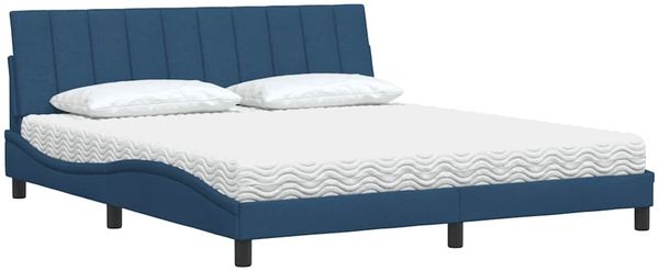 vidaXL Bett mit Matratze "Hanko" Blau 180x200 cm Stoff 3310551 Bild 4