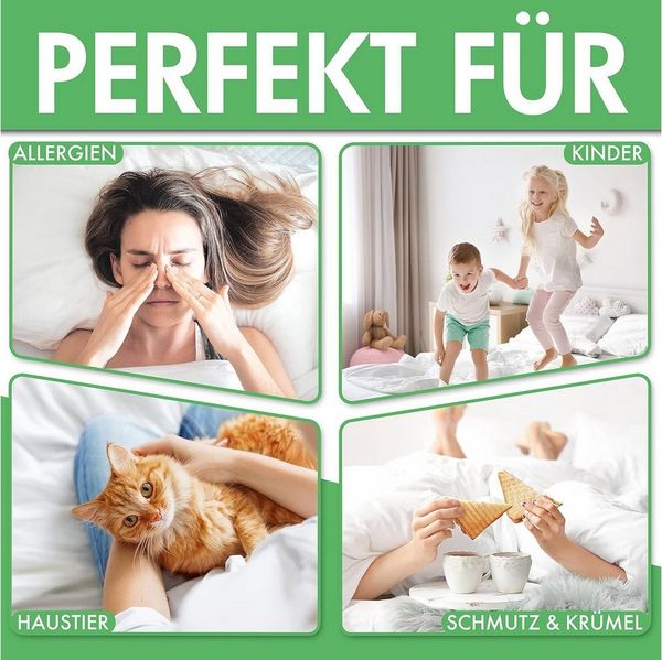 Welldora Kissenbezug für Allergiker, Milbenbezug Kissen, fachärztlich getestet, (1 Stück), Encasing gegen Milben & Bettwanzen ǀ Allergiker Bettwäsche