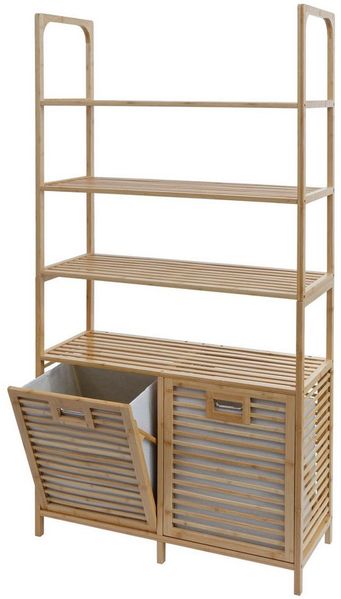 MCW Hochschrank MCW-N83-R Mit vier Regalböden und zwei Wäschekörben