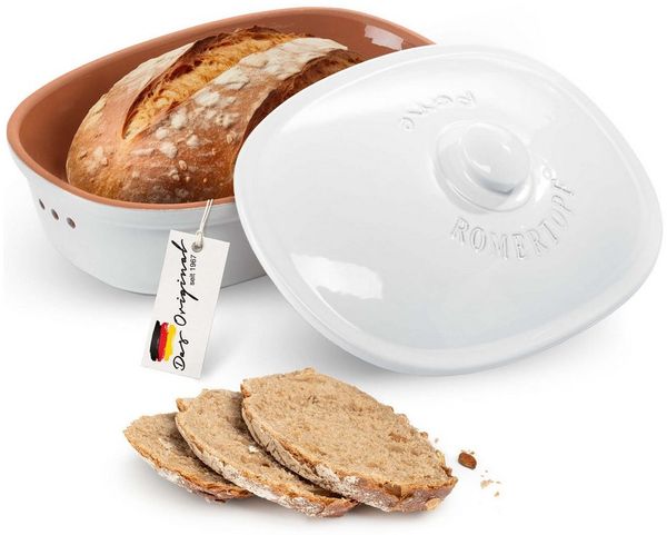 RÖMERTOPF Römertopf Brottopf oval MEDI 2,3 Liter - Keramik Brotkasten